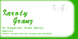 karoly granz business card